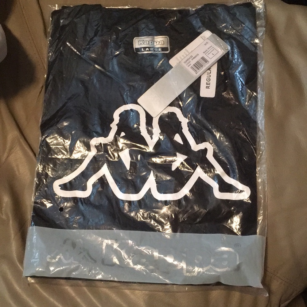 Kappa mens NWT tshirt black size large